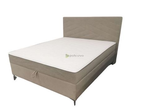 Boxspring postelja BELLA 160x200 v bež barvi