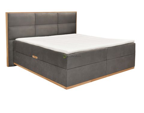 Boxspring postelja Magnum siva